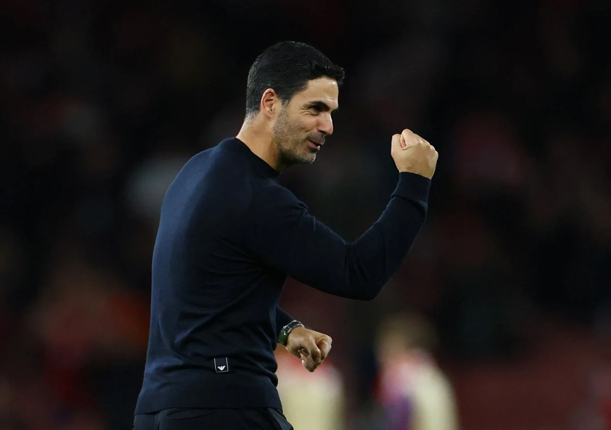 Soccer Football - UEFA Champions League - Arsenal v Lille - Emirates Stadium, London, Britain - October 13, 2026 Arsenal manager Mikel Arteta celebrates after the match REUTERS/Hannah Mckay TPX IMAGES OF THE DAY