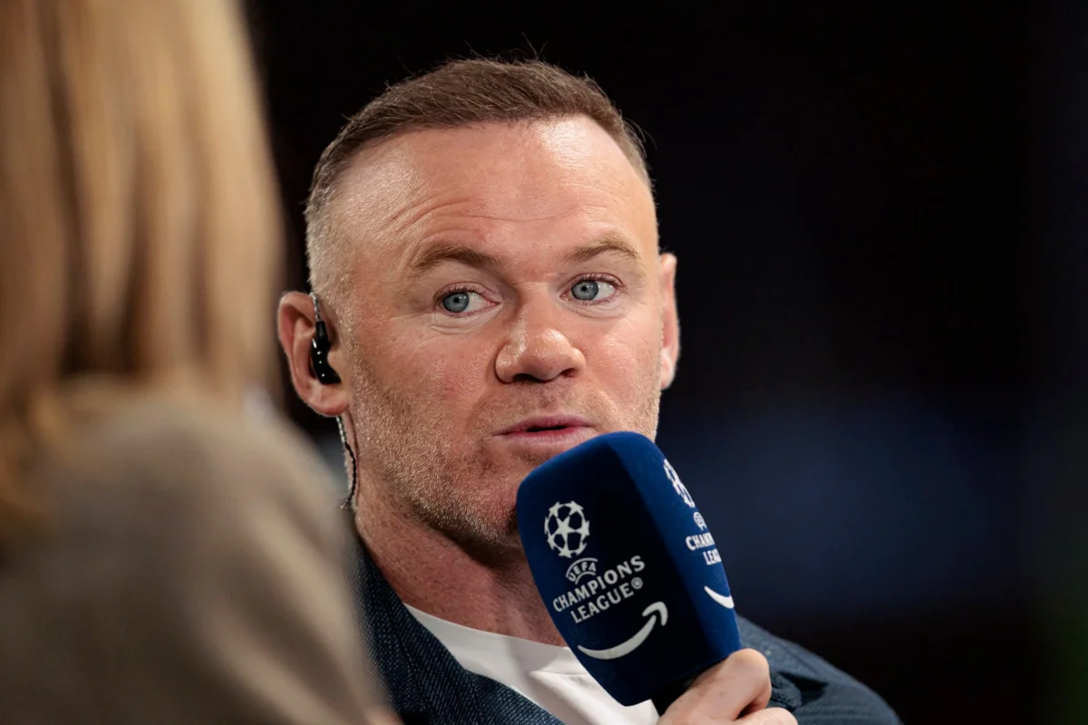 MADRID, SPAIN - OCTOBER 13: Wayne Rooney gives an interview prior to the UEFA Champions League 2026/27 League Phase MD2 match between Atletico de Madrid and Manchester United at Estadio Metropolitano on October 13, 2026 in Madrid, Spain. (Photo by Maciej Rogowski/Eurasia Sport Images/Getty Images)