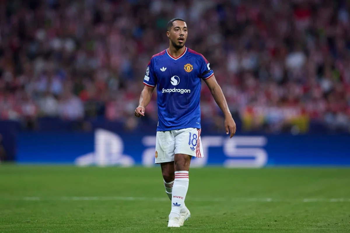 MADRID, SPAIN - OCTOBER 13: Youri Tielemans of Manchester United looks on during the UEFA Champions League 2026/27 League Phase MD2 match between Atletico de Madrid and Manchester United at Riyadh Air Metropolitano on October 13, 2026 in Madrid, Spain. (Photo by Alvaro Medranda/Quality Sport Images/Getty Images)