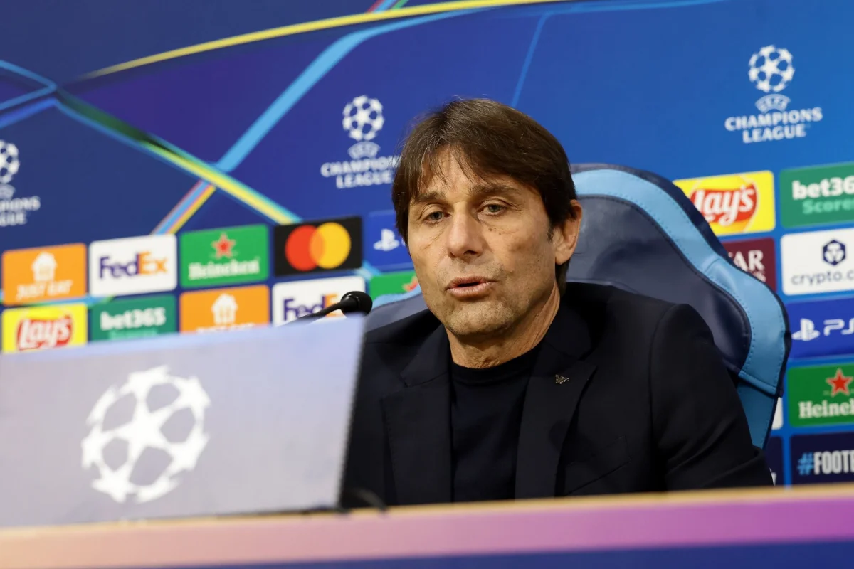 Mandatory Credit: Photo by Alessandro Garofalo/LaPresse/Shutterstock (16449517h) Napoli's head coach Antonio Conte During the Napoli-Chelsea Champions League press conference in the press room at the Diego Armando Maradona Stadium on January 27, 2026. Champions League, Naples Press Conference Ahead of the Race Against Chelsea, Italy - 27 Jan 2026